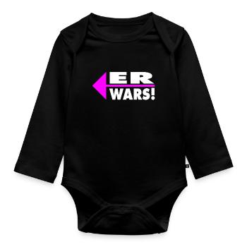 Er wars! Partner- oder Partyshirt - Baby Bio-Langarm-Body - Schwarz - Vorne