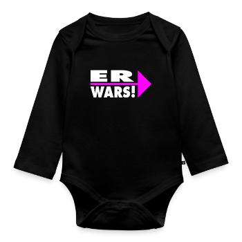 Er wars! Partner- oder Partyshirt - Baby Bio-Langarm-Body - Schwarz - Vorne