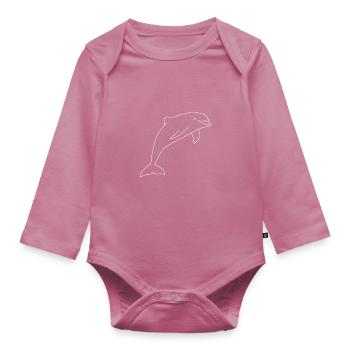 Delfin - Body Bébé bio manches longues - mauve - Devant
