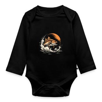 Angler Edition - Organic Longsleeve Baby Bodysuit - black - Front