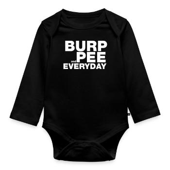 Burpee / Burpee - Body Bébé bio manches longues - noir - Devant