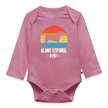 Alano Espanol - Body Bébé bio manches longues - mauve - Devant