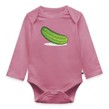 Gurke - Baby Bio-Langarm-Body - Mauve - Vorne