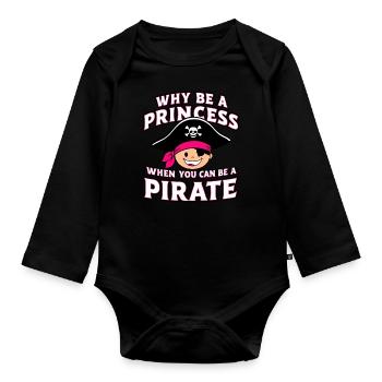Pirate Pirate Carnaval Halloween - Body Bébé bio manches longues - noir - Devant