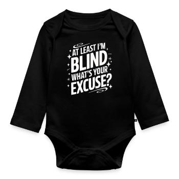 Blinde Blindheit Sehbehinderte Menschen - Baby Bio-Langarm-Body - Schwarz - Vorne