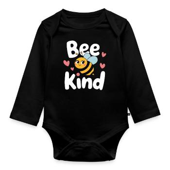 abeille abeille apicultrice abeille abeille - Body Bébé bio manches longues - noir - Devant
