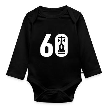 60 Formule Motorsport - Body Bébé bio manches longues - noir - Devant