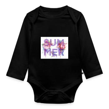 Endless Summer - Baby Bio-Langarm-Body - Schwarz - Vorne