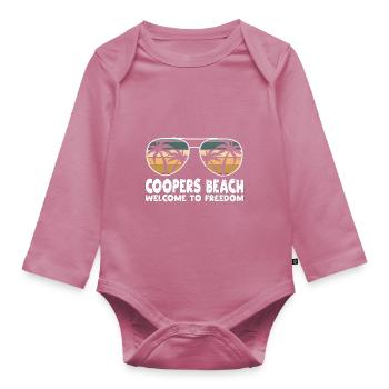 Coopers Beach Willkommen bei Freedom Vacation Sayi - Baby Bio-Langarm-Body - Mauve - Vorne