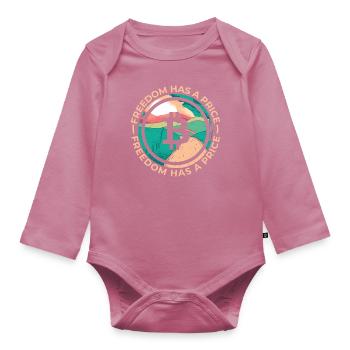 La liberté a un prix Crypto Bitcoin Shirt Gift - Body Bébé bio manches longues - mauve - Devant