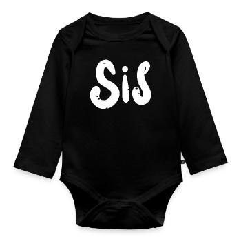 Sis - Birthday - Baby Bio-Langarm-Body - Schwarz - Vorne