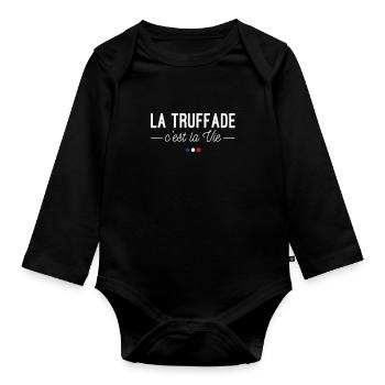 La Truffade, c'est la Vie! For the Auvergnats - Organic Longsleeve Baby Bodysuit - black - Front