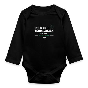 Is Schmilblick green? Miller - Organic Longsleeve Baby Bodysuit - black - Front
