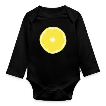 Lemon - Organic Longsleeve Baby Bodysuit - black - Front