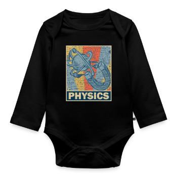 Physik - Baby Bio-Langarm-Body - Schwarz - Vorne