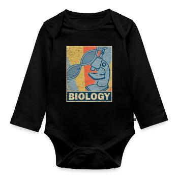 biologie - Body Bébé bio manches longues - noir - Devant