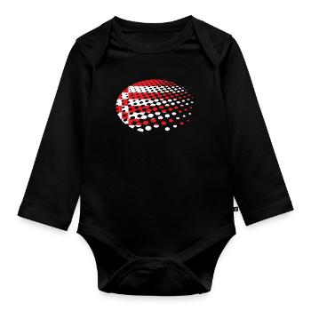Bremen Flagge Bremer Fahne - Baby Bio-Langarm-Body - Schwarz - Vorne
