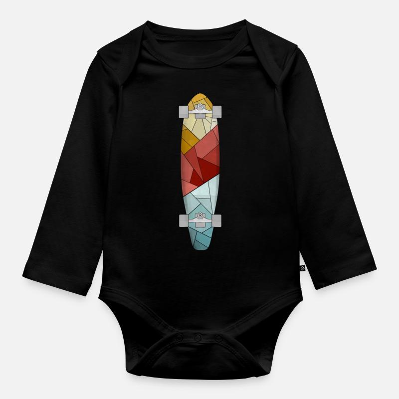 Longboard Board Cruiser Style - Body Bébé bio manches longues - noir