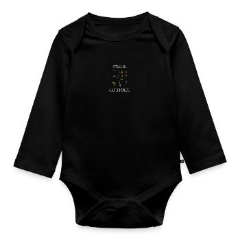 Mein Garten mein Maulwurf Design für Gärtner - Baby Bio-Langarm-Body - Schwarz - Vorne
