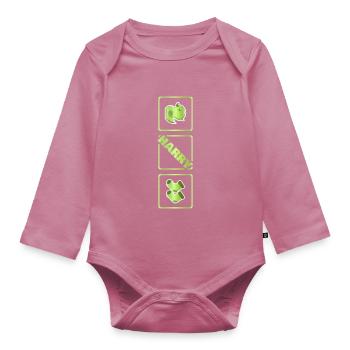 Gift for Harry - Organic Longsleeve Baby Bodysuit - mauve - Front