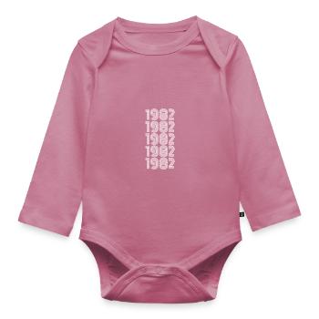 1982 - Body Bébé bio manches longues - mauve - Devant