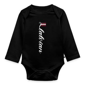 Litauen - Baby Bio-Langarm-Body - Schwarz - Vorne