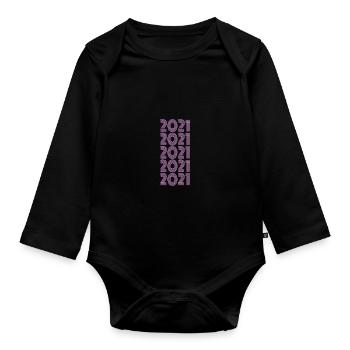 Feiern 2021 - Baby Bio-Langarm-Body - Schwarz - Vorne