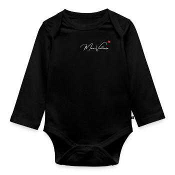 Mère-veilleuse - Body Bébé bio manches longues - noir - Devant
