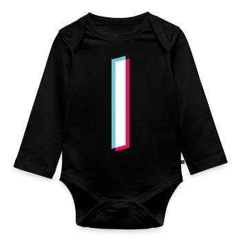 I - point I - Organic Longsleeve Baby Bodysuit - black - Front