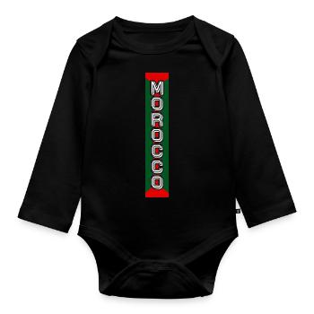 Marokko in Kraft - Baby Bio-Langarm-Body - Schwarz - Vorne