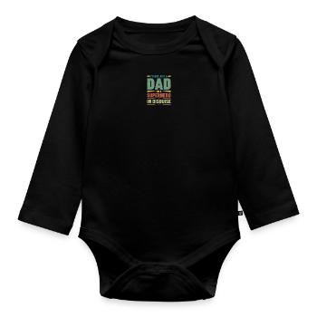 Ich bin nicht nur ein Vater, ich bin ein verkleideter Superheld - Baby Bio-Langarm-Body - Schwarz - Vorne