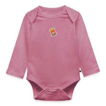 Backpack - Organic Longsleeve Baby Bodysuit - mauve - Front