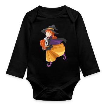 hallowee n70 - Baby Bio-Langarm-Body - Schwarz - Vorne
