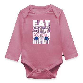 Football - Baby Bio-Langarm-Body - Mauve - Vorne
