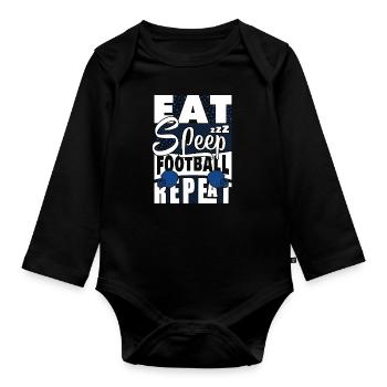 football - Organic Longsleeve Baby Bodysuit - black - Front
