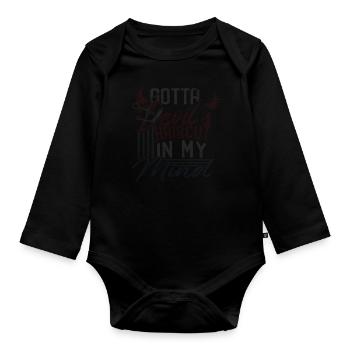 Idée de cadeau d'anniversaire de Noël Barber - Body Bébé bio manches longues - noir - Devant
