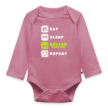 roller coaster - Organic Longsleeve Baby Bodysuit - mauve - Front