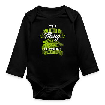 Zug - Baby Bio-Langarm-Body - Schwarz - Vorne