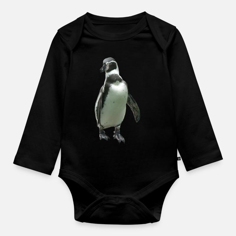 Pingouin - Body Bébé bio manches longues - noir
