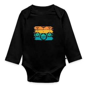 Einrad - Baby Bio-Langarm-Body - Schwarz - Vorne