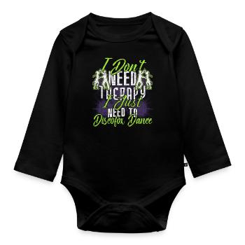 Discofox - Baby Bio-Langarm-Body - Schwarz - Vorne