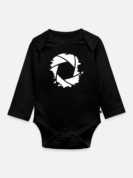 Fotograf - Baby Bio-Langarm-Body - Schwarz