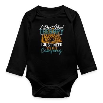 Campen - Baby Bio-Langarm-Body - Schwarz - Vorne