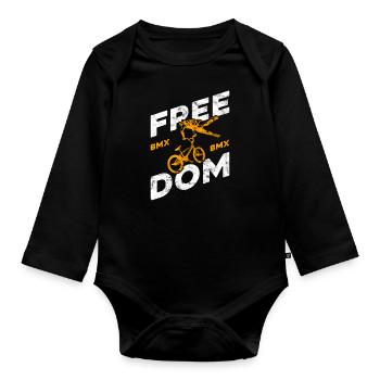 BMX - Body Bébé bio manches longues - noir - Devant