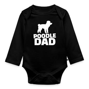 caniche - Body Bébé bio manches longues - noir - Devant