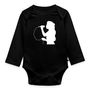 singer - Organic Longsleeve Baby Bodysuit - black - Front