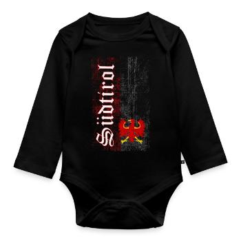 South tyrol - Organic Longsleeve Baby Bodysuit - black - Front