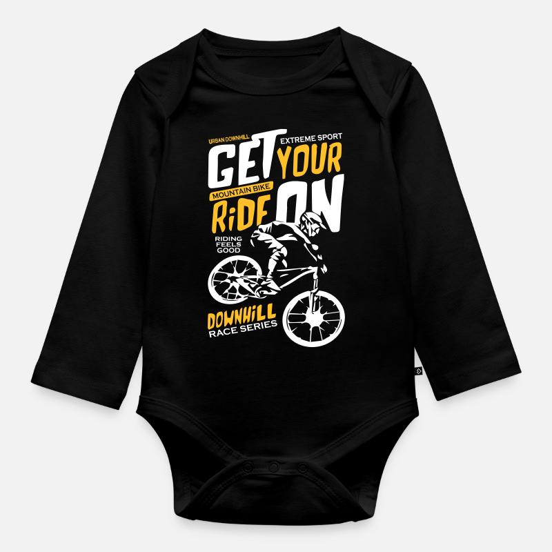Downhill Race Series - Body Bébé bio manches longues - noir