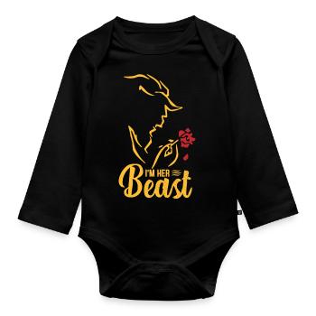 Her Beast - Baby Bio-Langarm-Body - Schwarz - Vorne