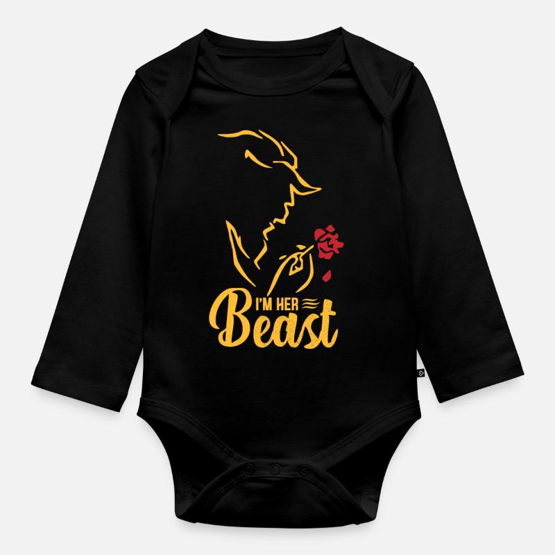 Sa bête - Body Bébé bio manches longues - noir